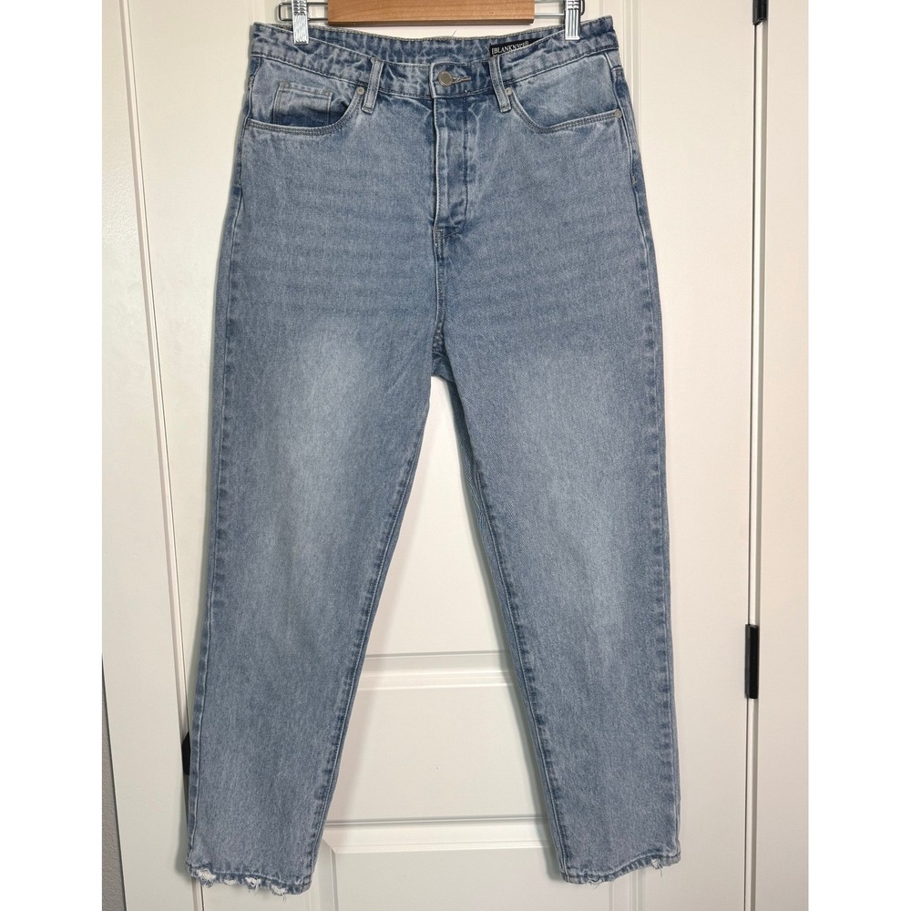 BLANKNYC The‎ Madison Crop Jeans Light Wash Button Fly High Rise Size 30